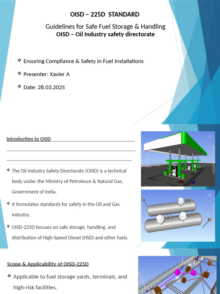OISD-225D: Safe HSD Fuel Handling Standards | PDF | Data Center | Pump