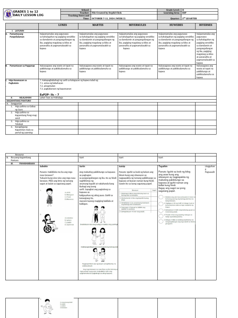 DLL - Esp 2 - Q2 - W2 | PDF