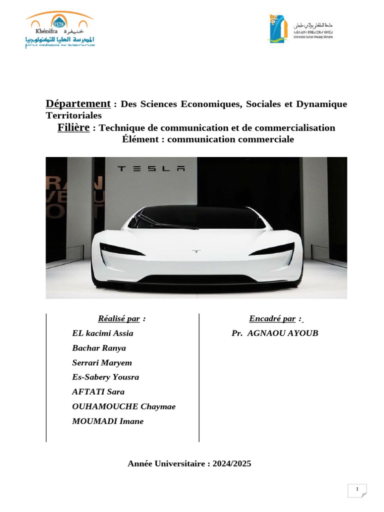 Stratégie de Communication Tesla Model 3 | PDF | Voiture électrique ...