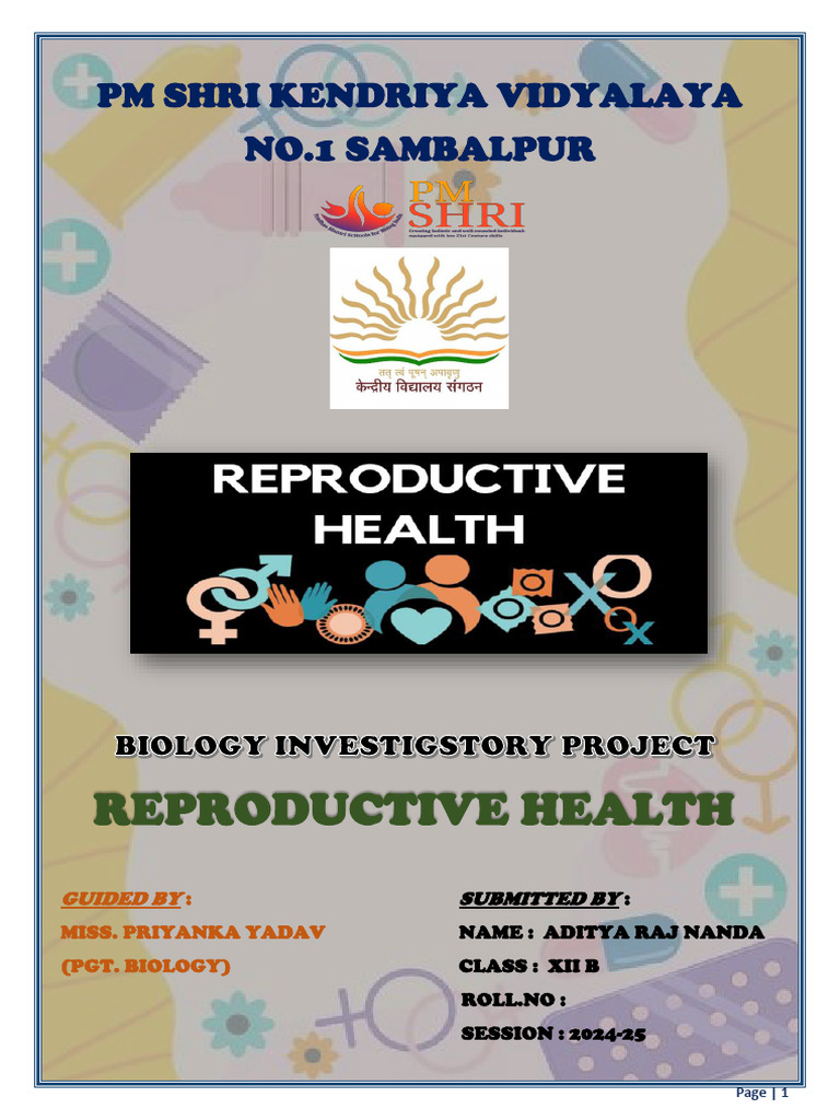 Reproductive Health Project Overview | PDF | Infertility | Birth Control