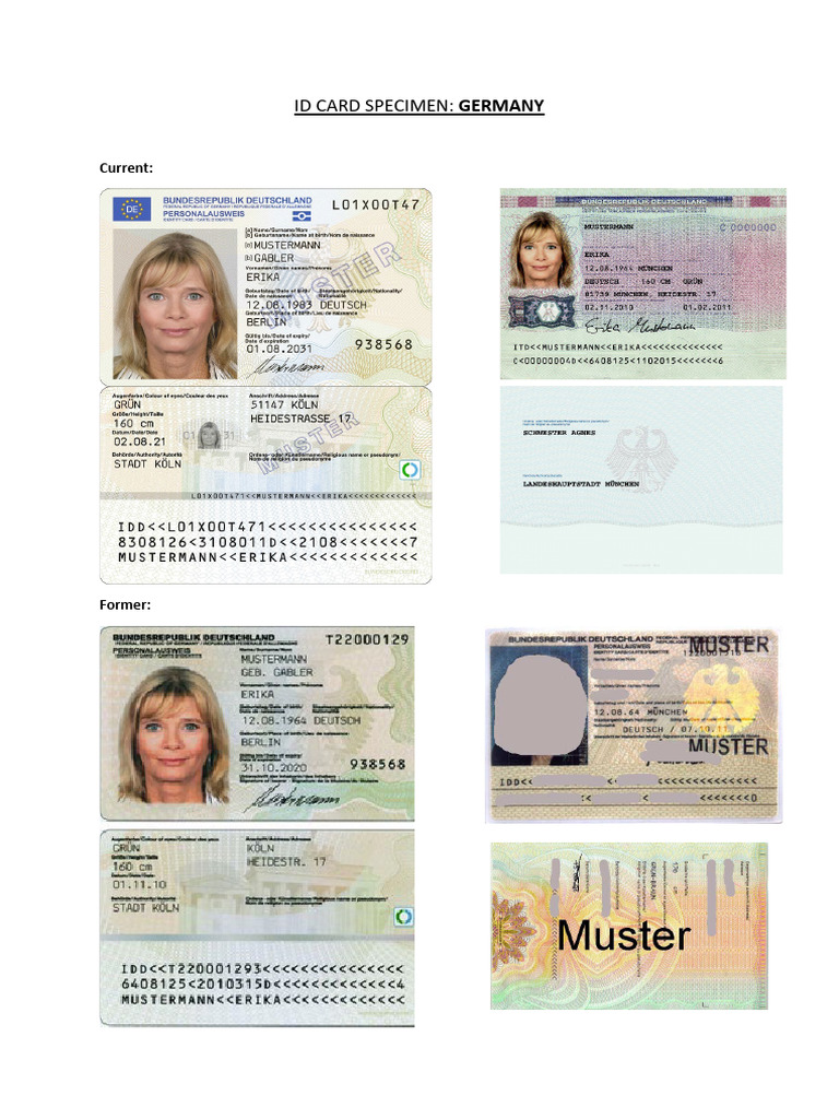Id Card Specimen:: Germany | PDF