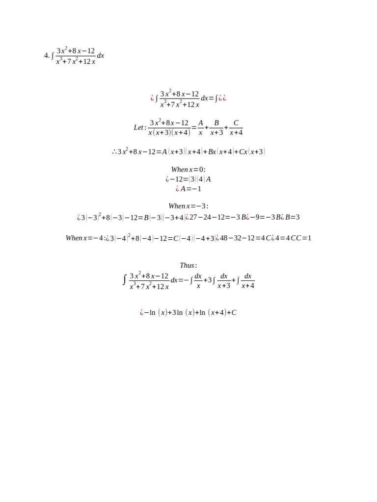 Integral Calculus Solutions and Steps | PDF