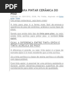 Download TINTA PARA PINTAR CERMICA DO PISO by Mayra Melo SN86349678 doc pdf