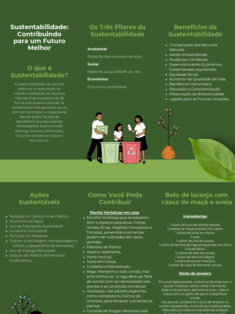 Folder sobre Sustentabilidade Ambiental | PDF | Sustentabilidade ...