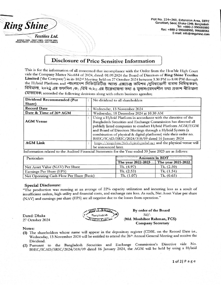 Psi For Audited Financial Statement For The Year 2022 2023 Pdf