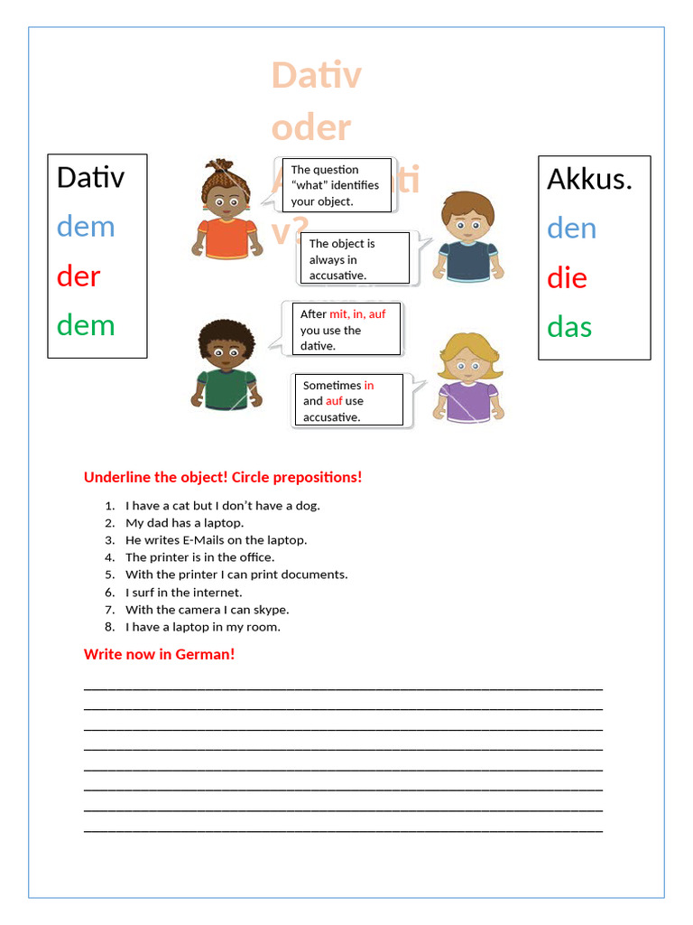 Dativ oder Akkusativ | PDF
