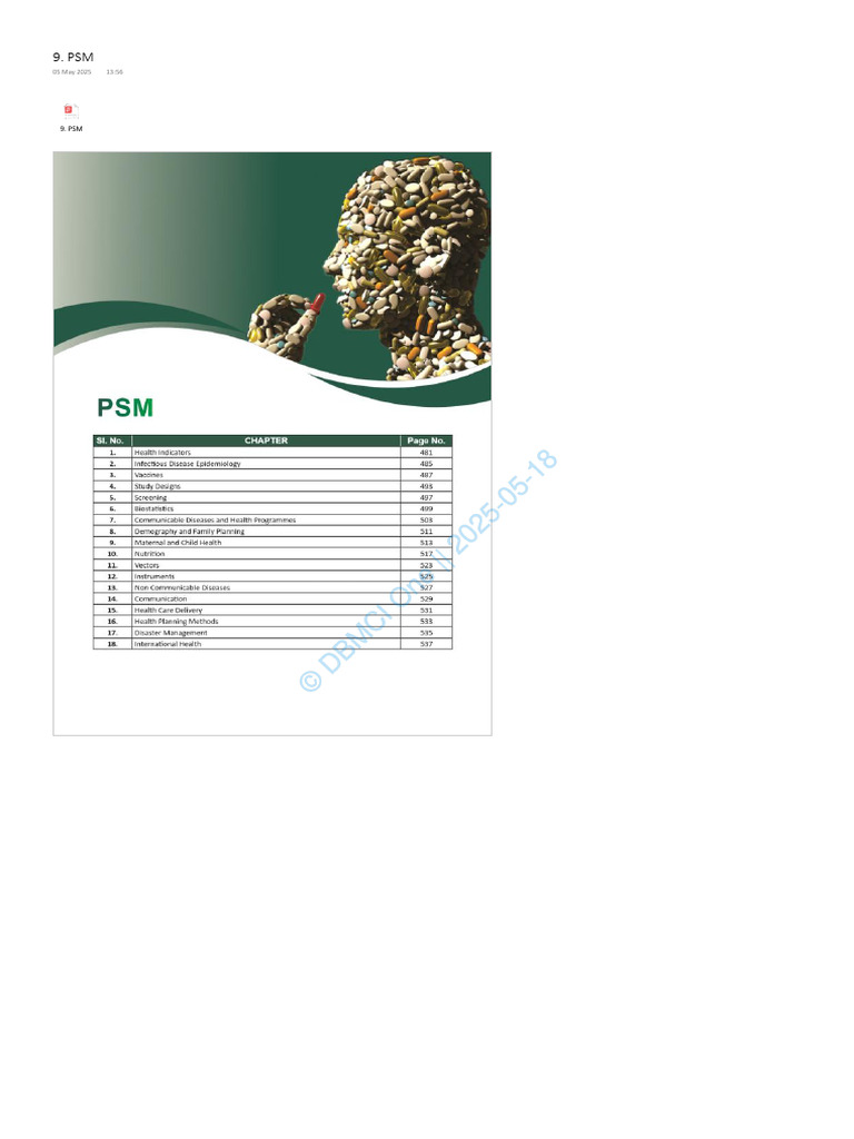 Day 6 Community Medicine Annotated Workbook Pdf