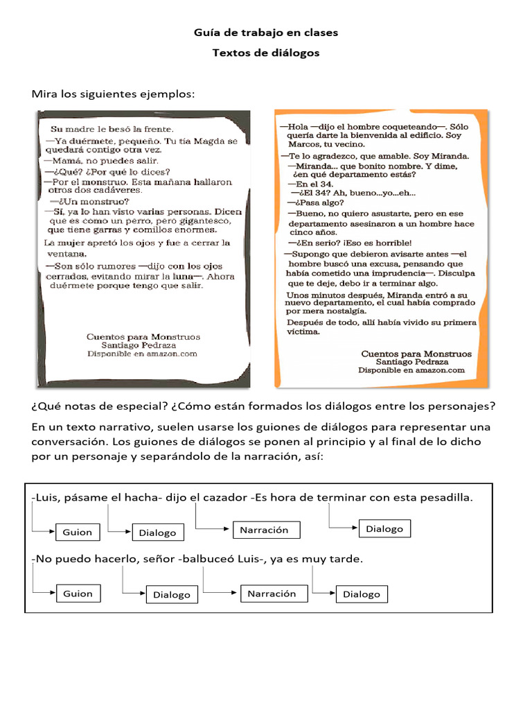 Ejemplos de Diálogos Narrativos | PDF