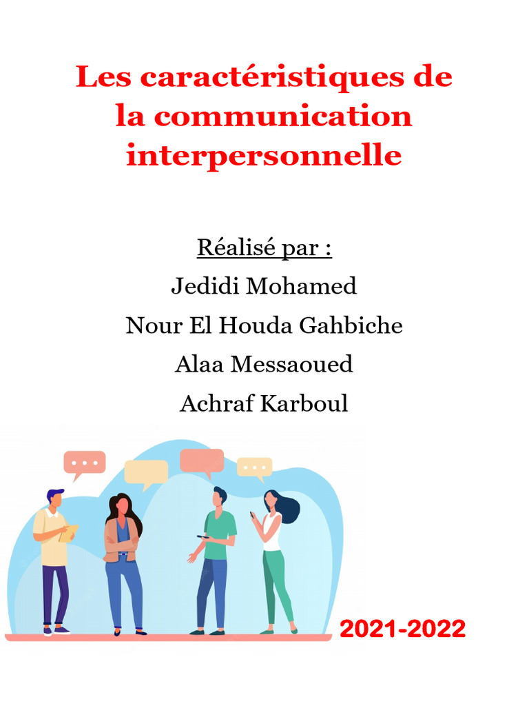 Caractéristiques de la communication interpersonnelle | PDF | la ...
