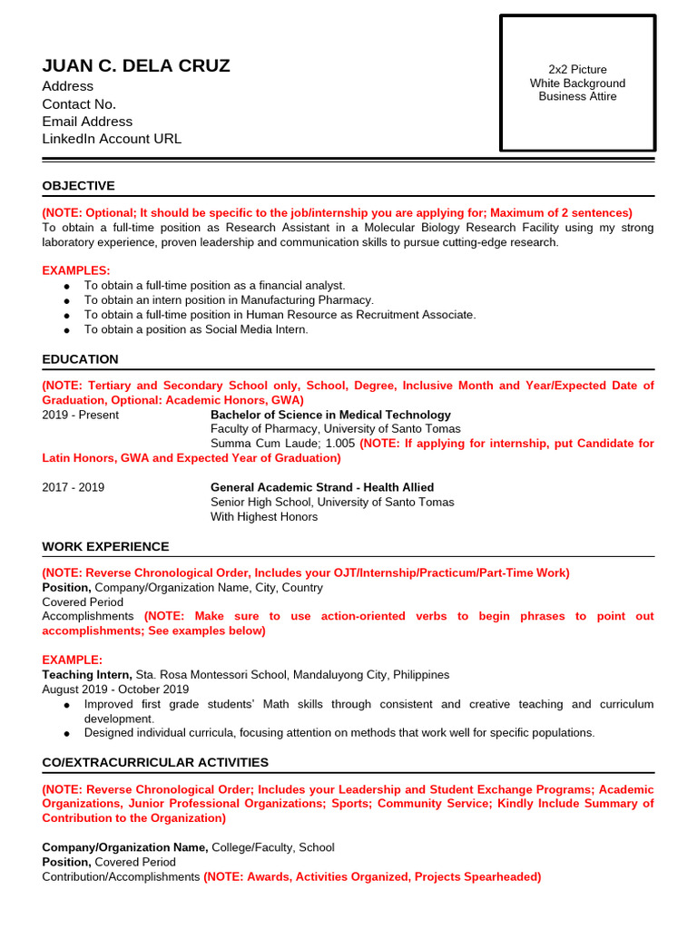 (03 FAST FORWARD) Curriculum Vitae Template | PDF