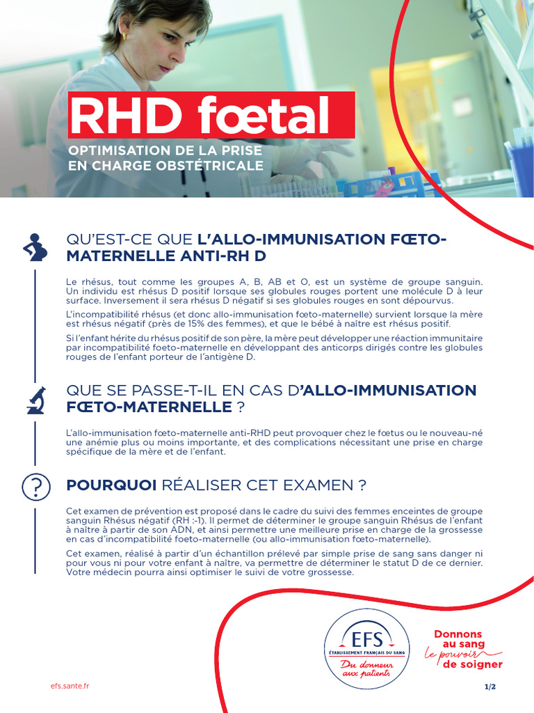 Allo-immunisation fœto-maternelle anti-RhD | PDF | Sérologie | Anatomie