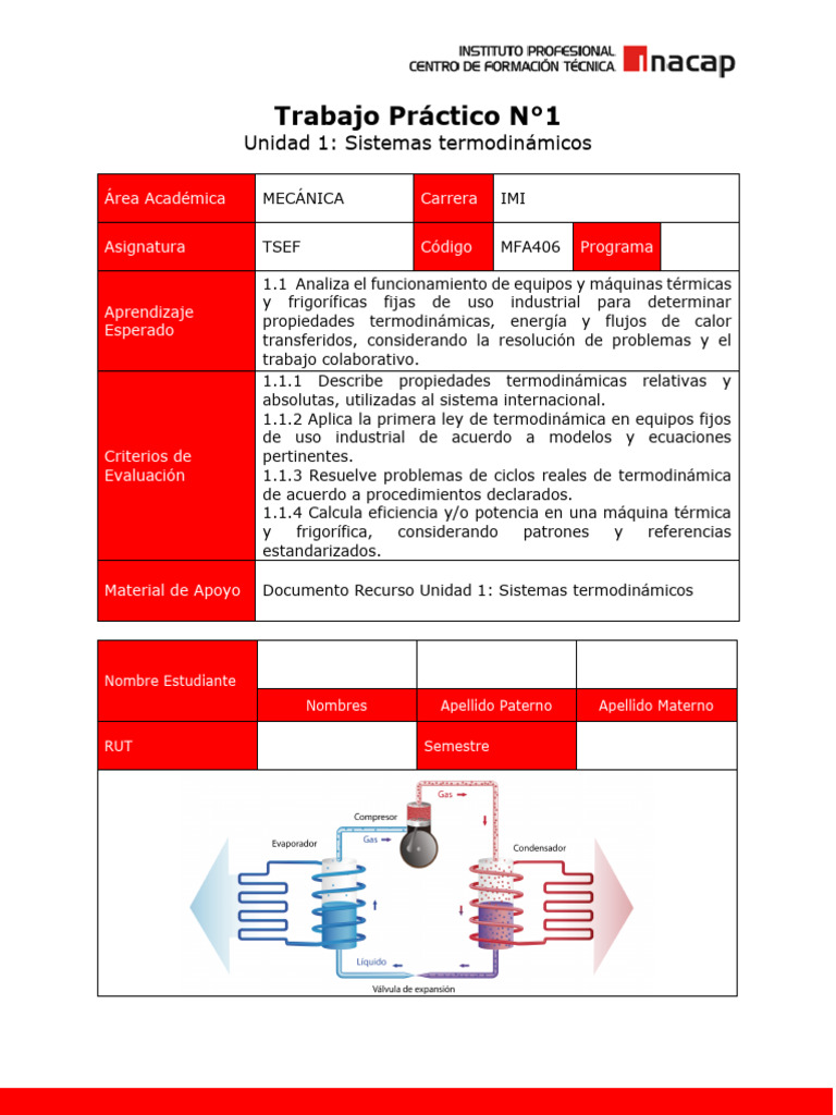 Análisis de Sistemas Termodinámicos en TSEF | PDF | Temperatura ...