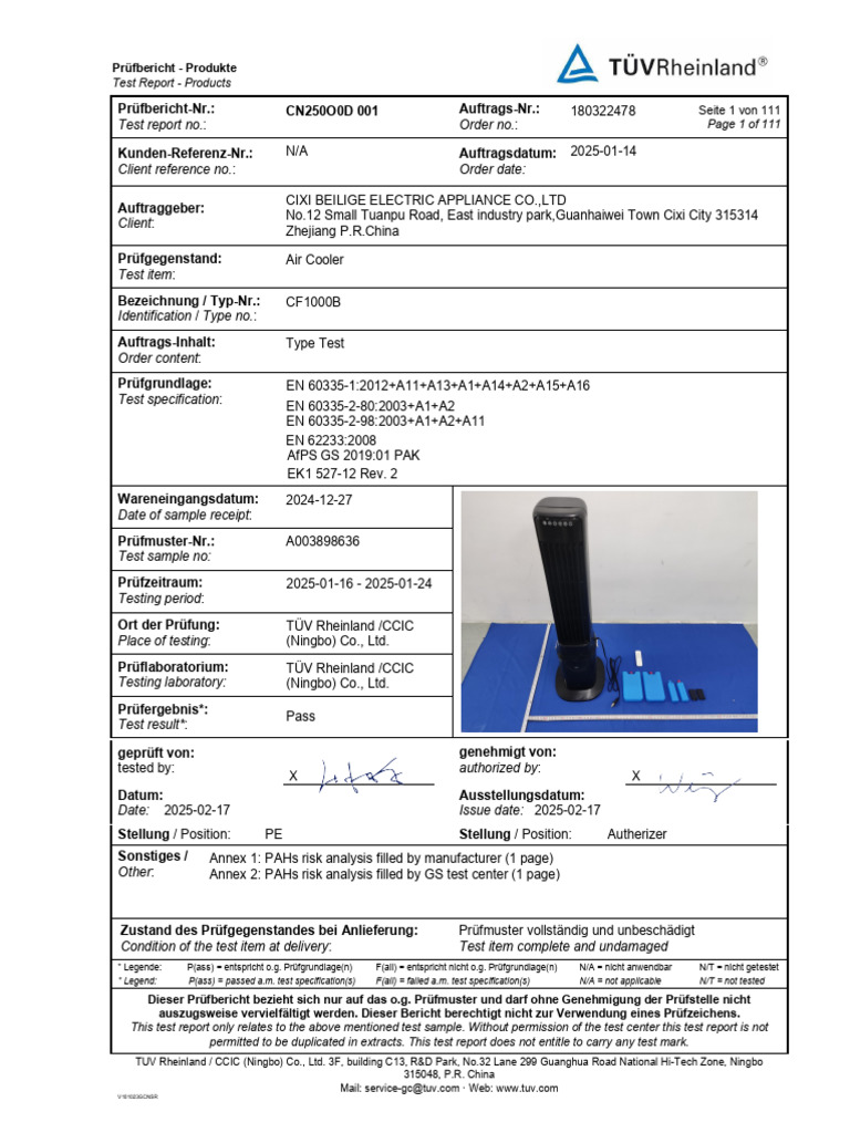 CE-LVD Test Report - 250506 - 113151 | PDF