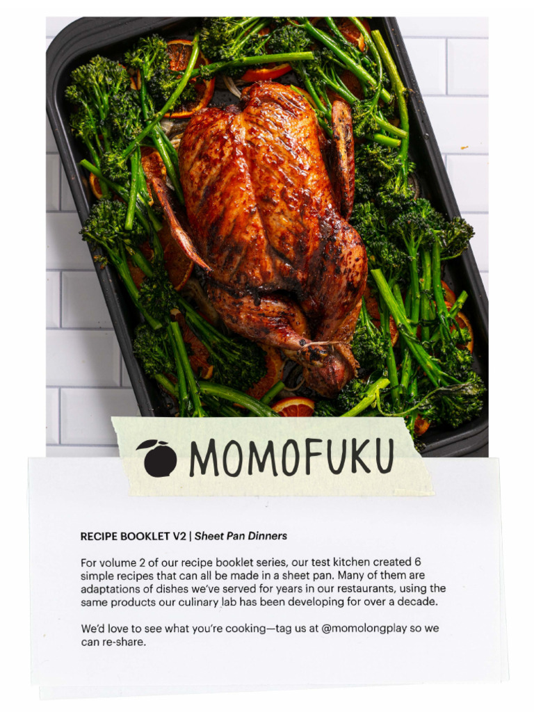 Momofuku Sheet Pan Month Recipe Booklet | PDF | Korean Cuisine | Sauce
