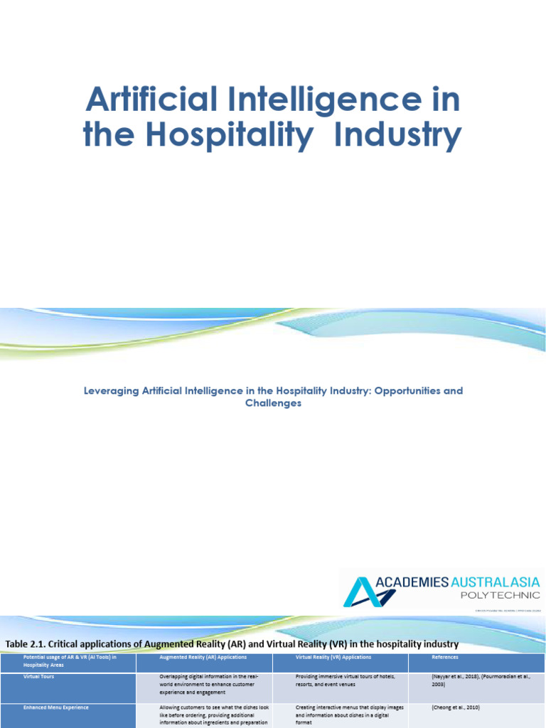 AI Innovations in Hospitality Industry | PDF | Internet Of Things ...