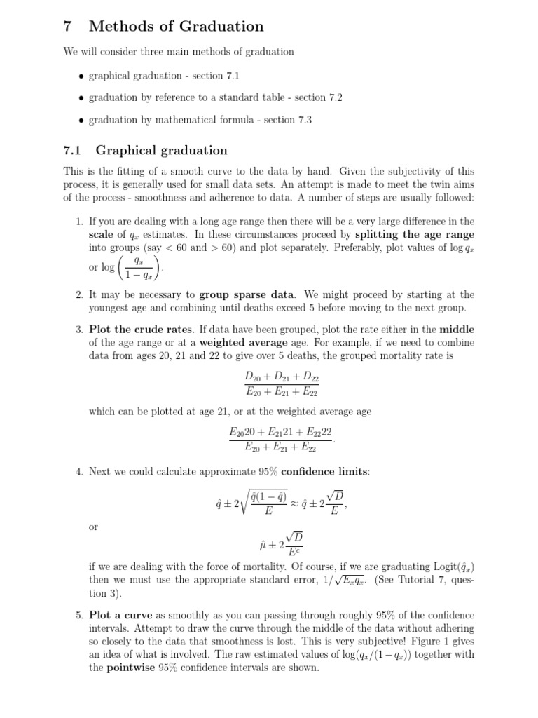 Methods of Graduation Explained | PDF | Estimator | Least Squares
