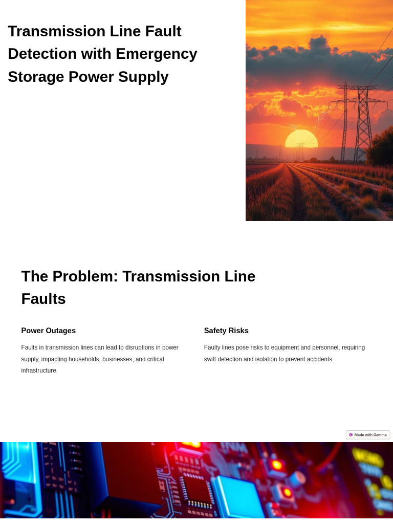 Transmission Line Fault Detection System | PDF | Electric Power ...