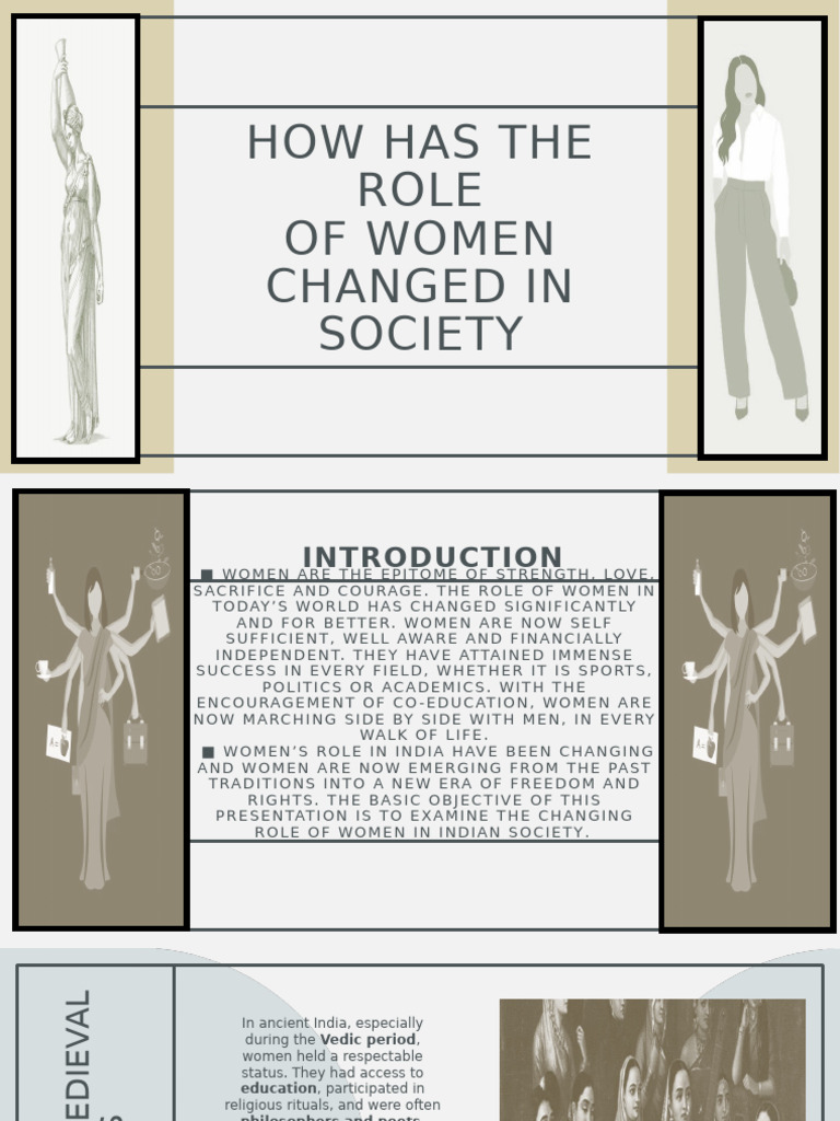 Evolving Roles of Women in Society | PDF | Woman | Social Policy