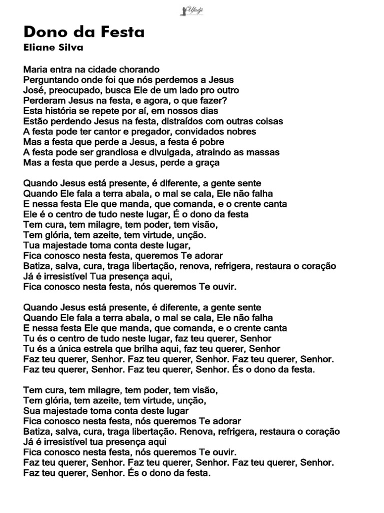 UFADJI Dono Da Festa - Eliane Silva | PDF