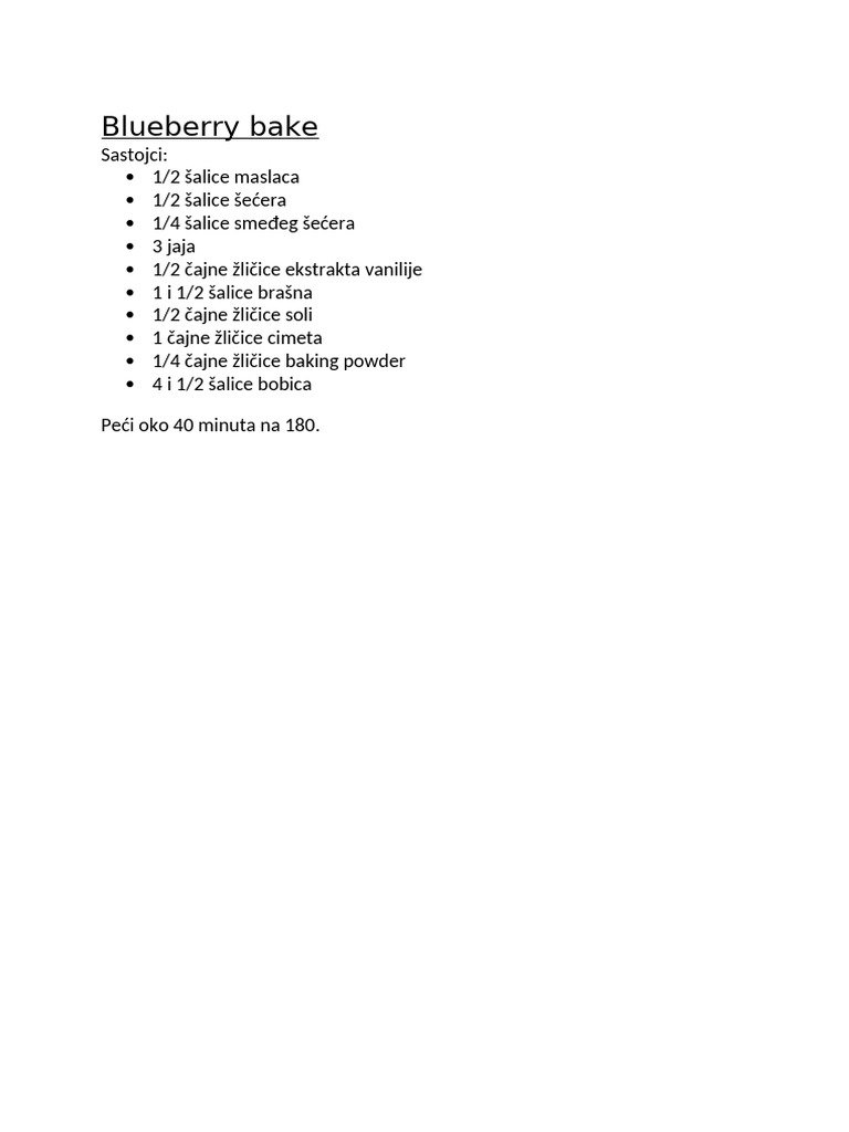 Blueberry Bake | PDF