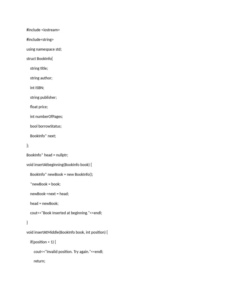 Single Linked List Example 2 | PDF | Computer Programming | Software ...