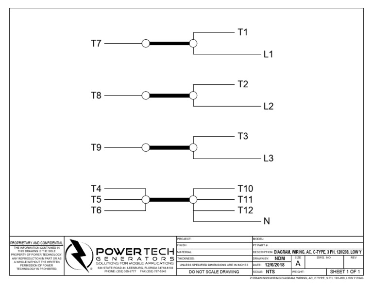 Diagram, Wiring, Ac, C Type, 3 PH, 120208, Low y