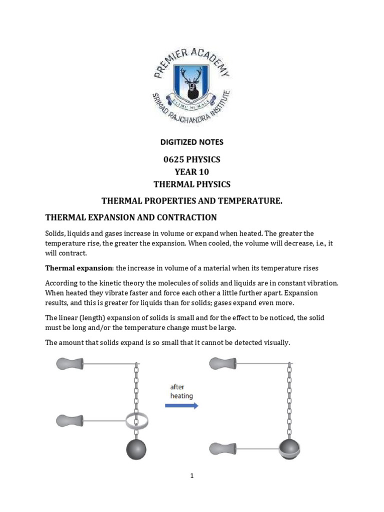 Thermal Expansion in Solids Explained | PDF | Thermal Expansion | Liquids