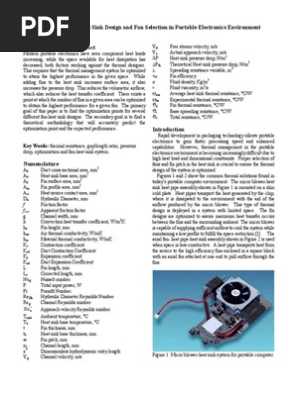 Fan Heat Sink Optimization