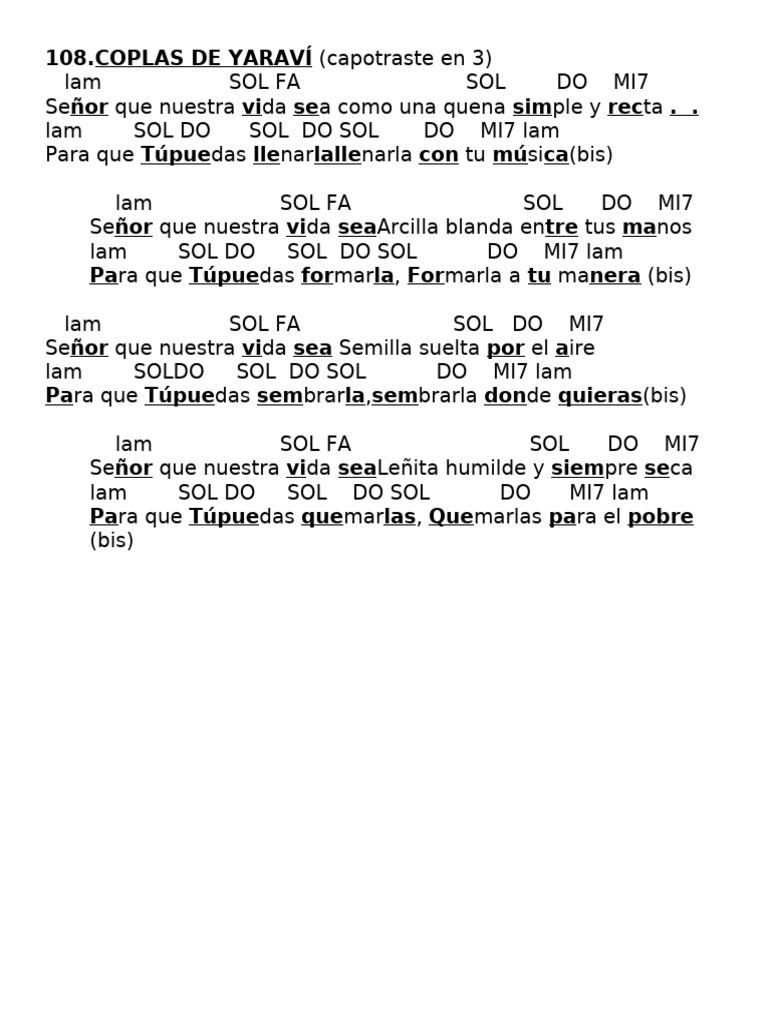 Coplas de Yaravi | PDF