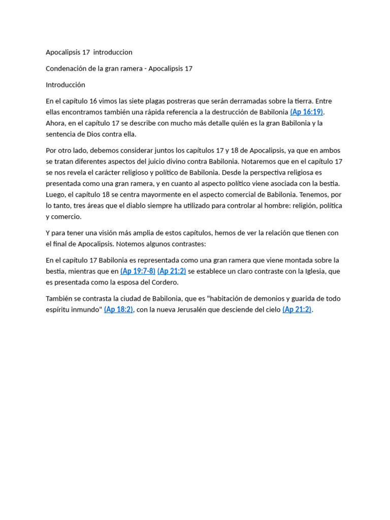 La Gran Ramera en Apocalipsis 17 | PDF