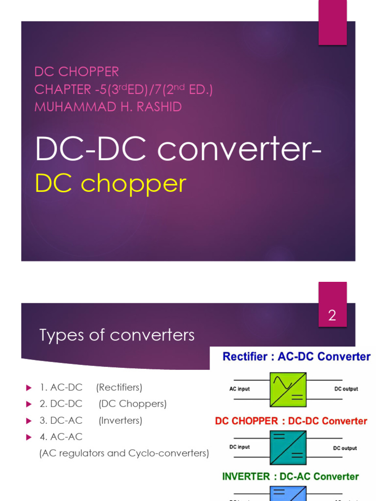 Understanding DC-DC Choppers and Converters | PDF | Electrical ...