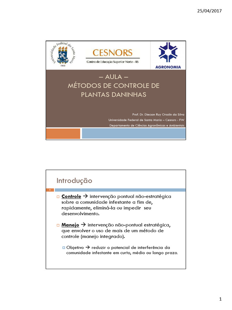 Métodos de Controle PD | PDF | Agricultura | Espécies invasoras