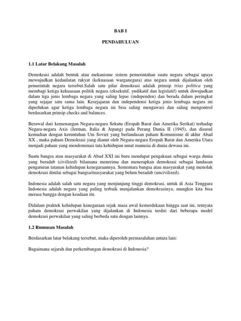 Makalah An Demokrasi Di Indonesia