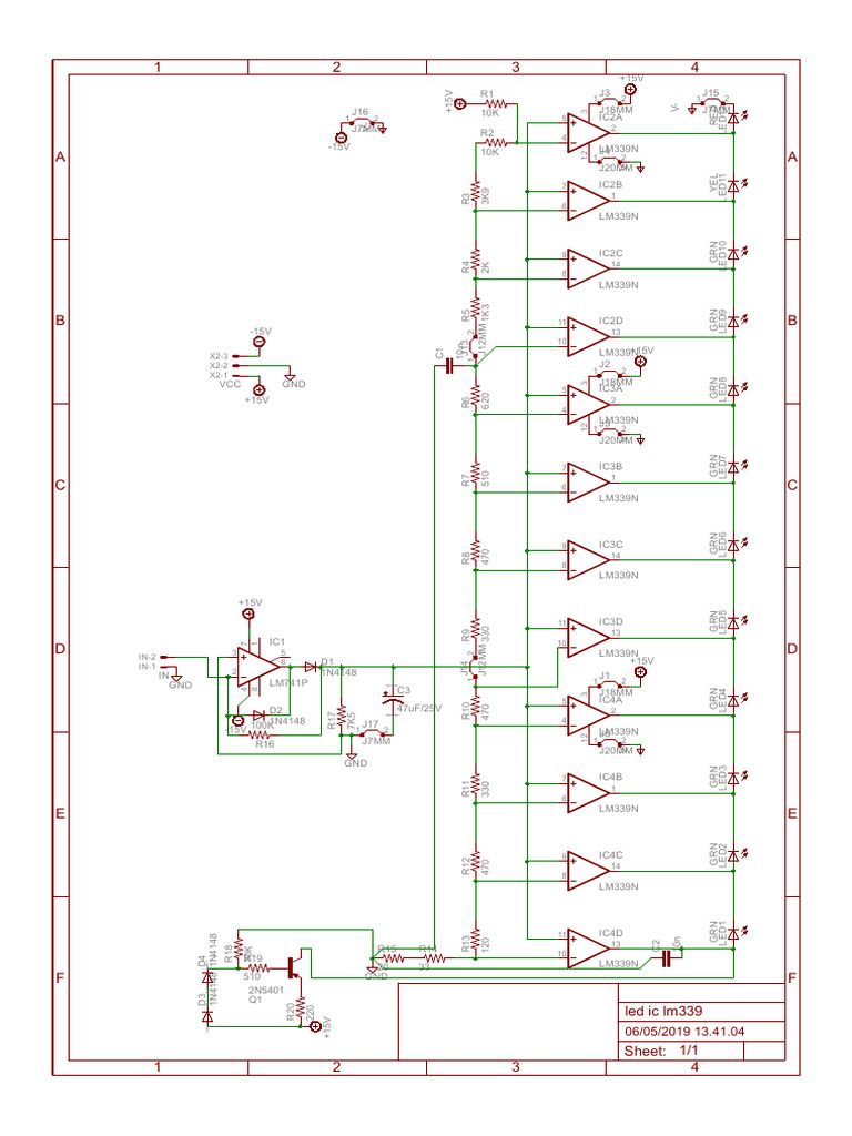 LM339 LED Signal Input Schematic | PDF
