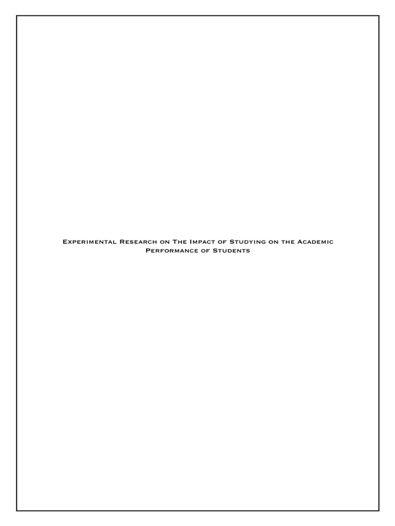 Impact of Study Time on Student Grades | PDF | Statistics | Experiment