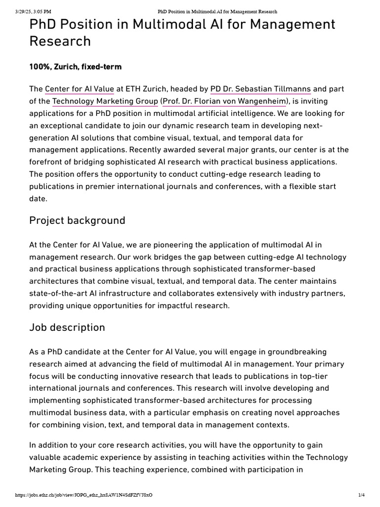 PhD in Multimodal AI for Management | PDF | Artificial Intelligence ...