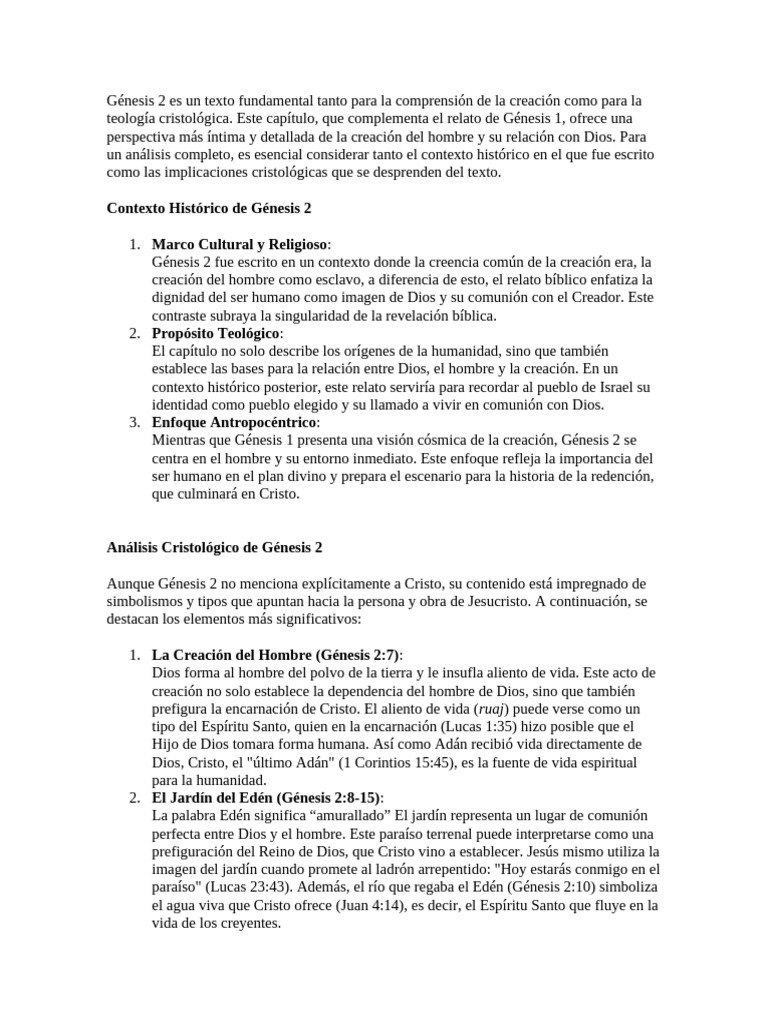 Genesis 2 | PDF | Cristo (título) | Libro del Génesis