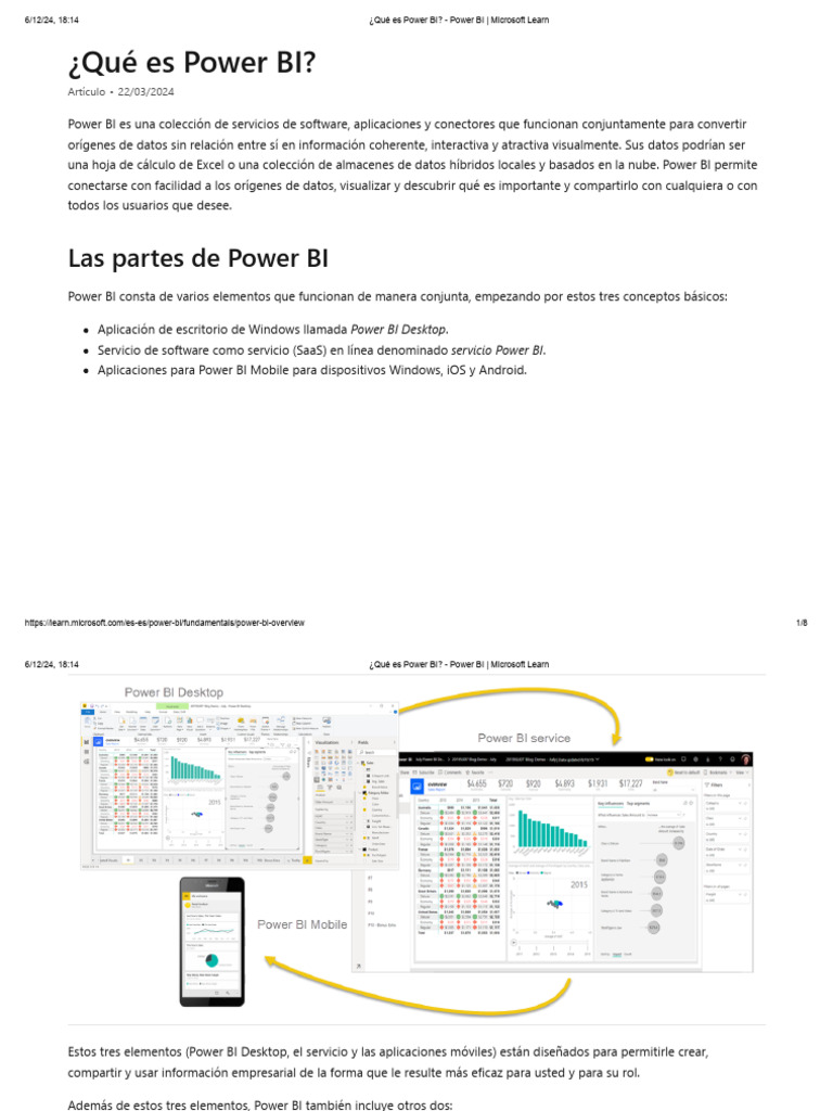 Definición de Power BI y sus funciones | PDF | Software de la ...
