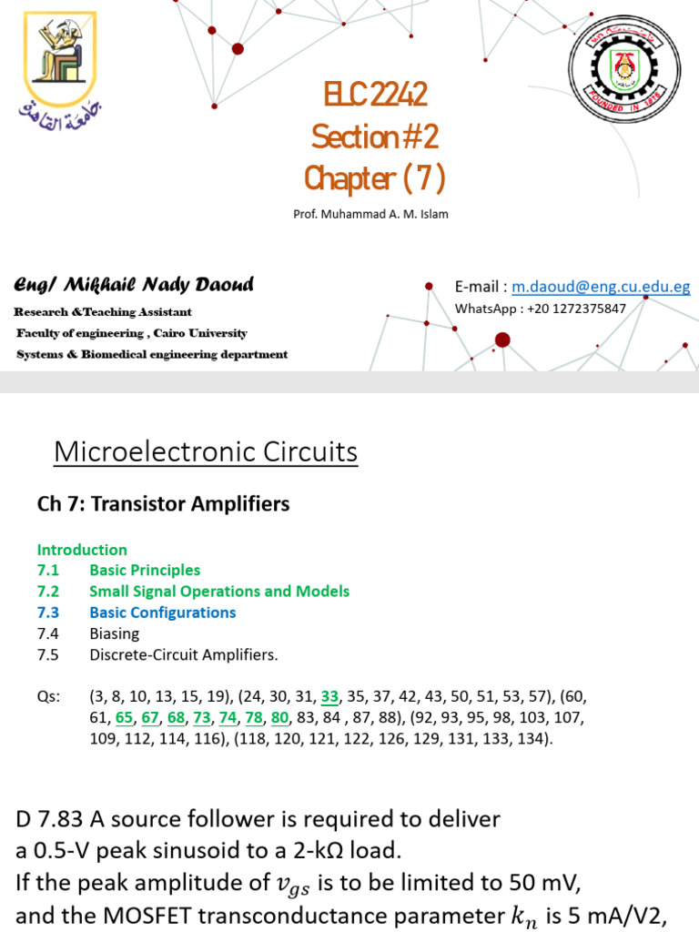 Emitter Follower Circuit Analysis | PDF | Amplifier | Bipolar Junction ...
