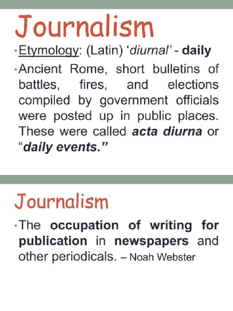 Introduction To Journalism | PDF