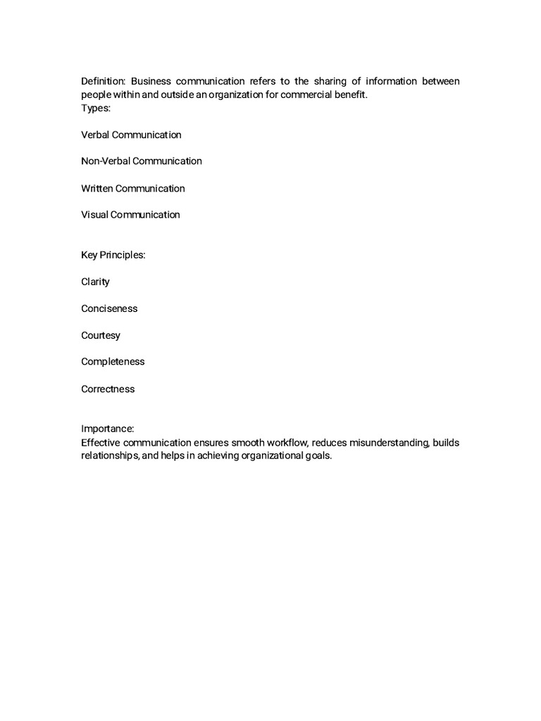 Business Communication Notes | PDF