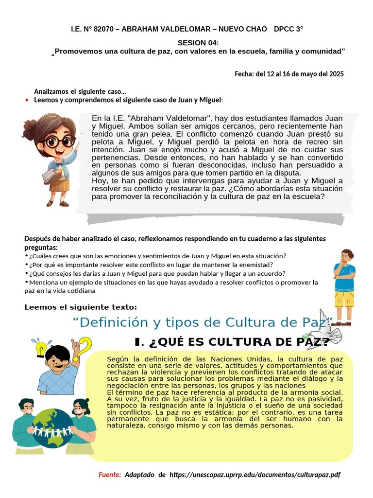 Resolución de Conflictos y Cultura de Paz | PDF | Paz | Igualdad de género