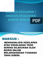 Analisis Kesilapan