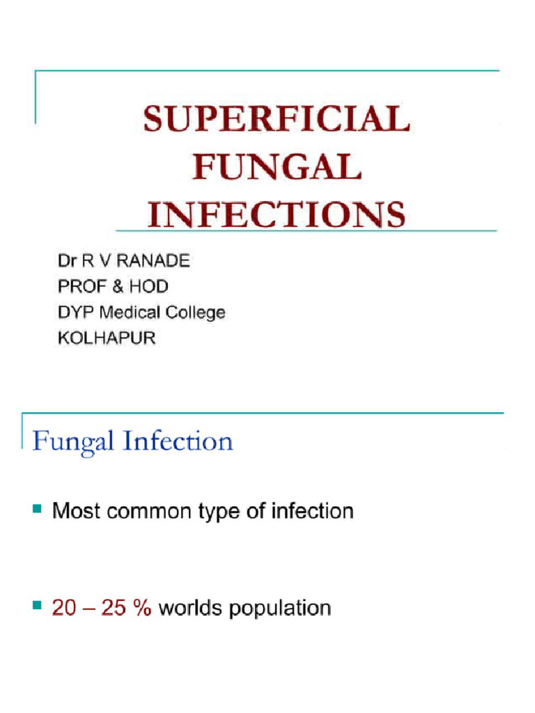 Superficial Fungal Infections 94182299 | PDF