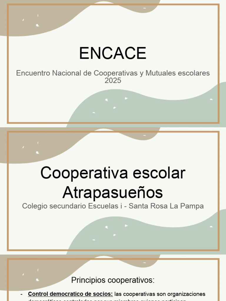 Encuentro Nacional de Cooperativas 2025 | PDF