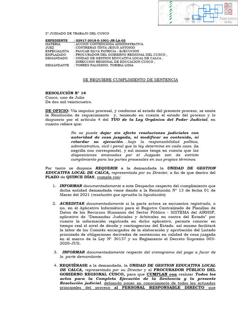 Res 14 | PDF | Ley Pública | Gobierno