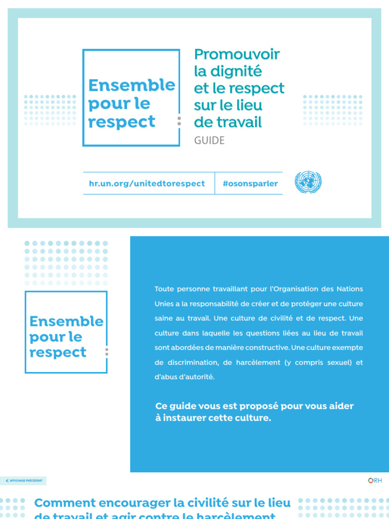 Guide pour un lieu de travail respectueux | PDF | Droits de l'homme ...