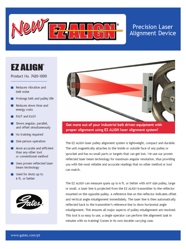 EZ ALIGN Laser Pulley Alignment System | PDF | Laser | Belt (Mechanical)
