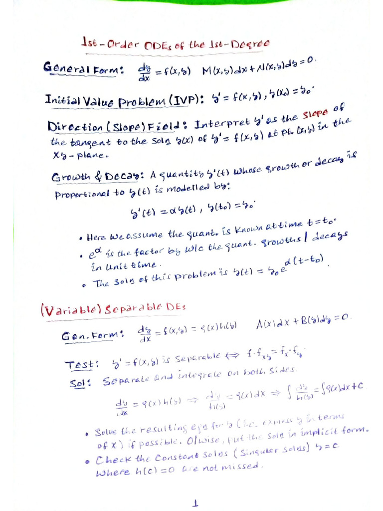 Chp 2 Odes Lecture Notes Pdf