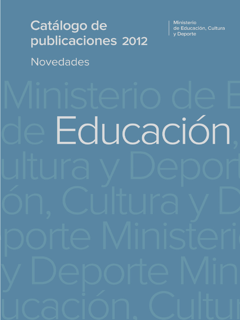 Catalogo de Publicaciones Del Ministerio de Educac | PDF | Enseñando ...
